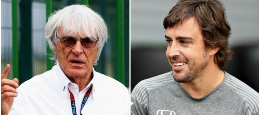 Bernie Ecclestone y Fernando Alonso Bernie Ecclestone y Fernando Alonso