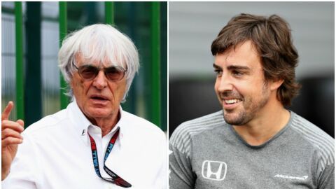 Bernie Ecclestone y Fernando Alonso
