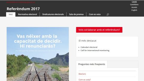 Nueva p&aacute;gina web sobre el refer&eacute;ndum ilegal del 1-O