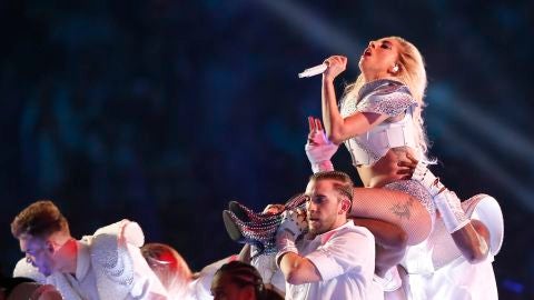 La cantante Lady Gaga durante un concierto