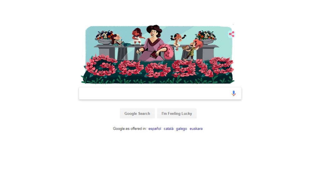 Google dedica su doodle a Emilia Pardo Bazán
