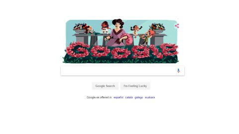 Google dedica su doodle a Emilia Pardo Baz&aacute;n