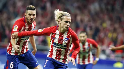 Griezmann celebra su gol con el Atlético de Madrid Griezmann celebra su gol con el Atlético de Madrid