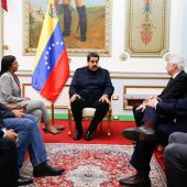 Nicolás Maduro en una reunión