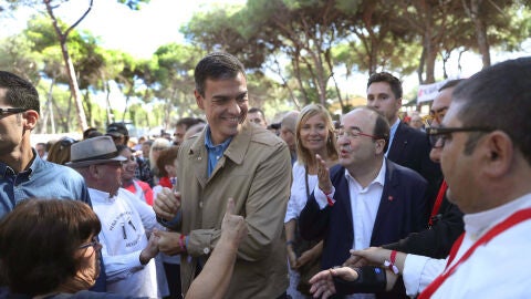 Pedro S&aacute;nchez en un acto en Catalu&ntilde;a