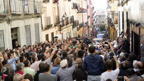 El portavoz de ERC en el Congreso, Joan Tard&aacute;, durante su participaci&oacute;n en el acto a favor del refer&eacute;ndum en Madrid