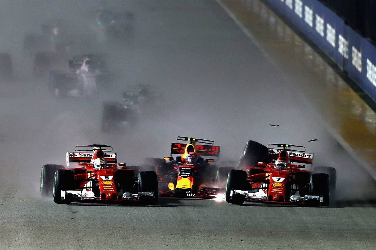 Verstappen culpa a Vettel del accidente en Marina Bay: "No es muy inteligente" Verstappen culpa a Vettel del accidente en Marina Bay: "No es muy inteligente"