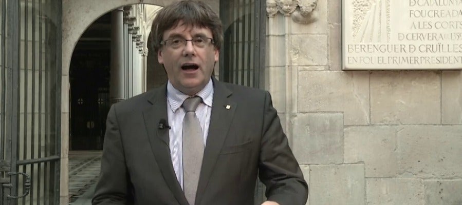 Mensaje de Puigdemont sobre el referéndum Mensaje de Puigdemont sobre el referéndum