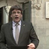Mensaje de Puigdemont sobre el referéndum