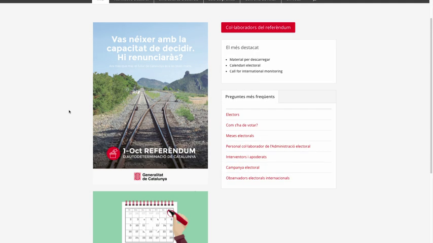 El TSJC ordena desactivar la página web con los puntos de votación del 1-O El TSJC ordena desactivar la página web con los puntos de votación del 1-O
