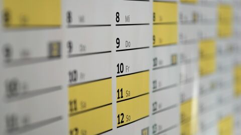 D&iacute;as del calendario