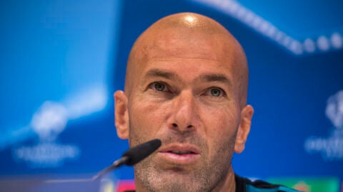 Zidane en una rueda de prensa