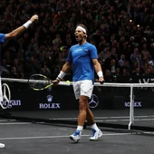 Rafa Nadal y Roger Federer celebran su triunfo en la Laver Cup Rafa Nadal y Roger Federer celebran su triunfo en la Laver Cup