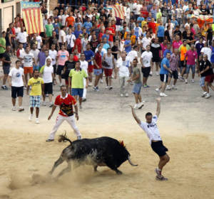 Imagen de archivo de un 'bous al carrer' Imagen de archivo de un 'bous al carrer'