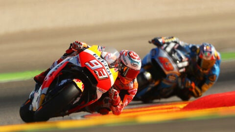 M&aacute;rquez corre en Arag&oacute;n