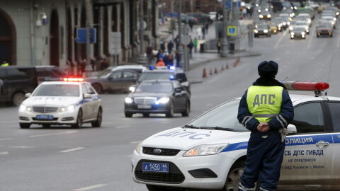 Imagen de archivo de la polic&iacute;a rusa en un suceso