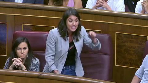 Irene Montero dice que la única propuesta del Gobierno en Cataluña son "hostias como panes" Irene Montero dice que la única propuesta del Gobierno en Cataluña son "hostias como panes"
