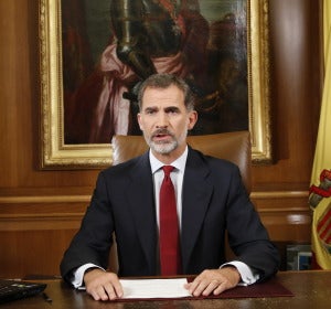 El Rey Felipe VI en su discurso ante la situación en Cataluña El Rey Felipe VI en su discurso ante la situación en Cataluña