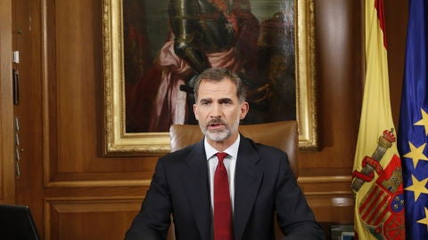 El Rey Felipe VI en su discurso ante la situaci&oacute;n en Catalu&ntilde;a