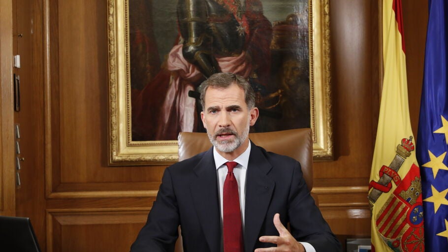 El Rey Felipe VI durante su discurso 