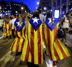 Jóvenes con esteladas Jóvenes con esteladas