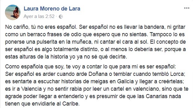 'No cariño, tú no eres español', la carta viral que explica en qué consiste ser español 'No cariño, tú no eres español', la carta viral que explica en qué consiste ser español