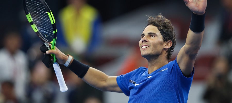 Rafa Nadal celebra su victoria Rafa Nadal celebra su victoria