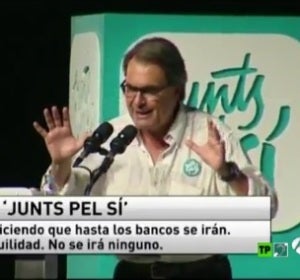 Artur Mas en un acto de Junts pel Sí en 2015 Artur Mas en un acto de Junts pel Sí en 2015