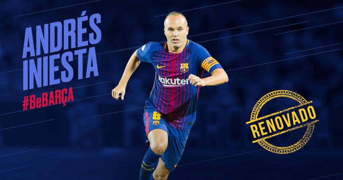 Andrés Iniesta renueva de por vida con el Fútbol Club Barcelona Andrés Iniesta renueva de por vida con el Fútbol Club Barcelona