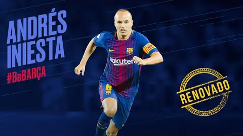 Iniesta renueva con el Barcelona Iniesta renueva con el Barcelona