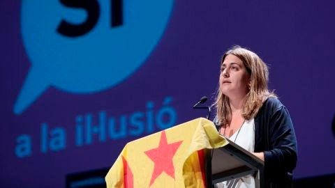 Marta Pascal, en un acto cuando era coordinadora general del PDeCAT