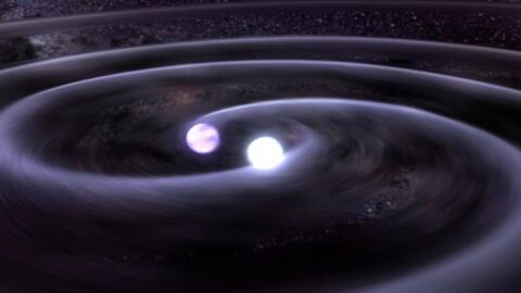 Dos estrellas de neutrones crean ondas gravitacionales