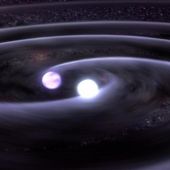 Dos estrellas de neutrones crean ondas gravitacionales