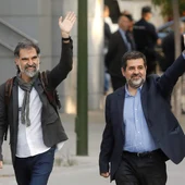 Jordi Cuixart, líder de Òmnium Cultural, y Jordi Sànchez, dirigente de la ANC, en una imagen de archivo. Jordi Cuixart, líder de Òmnium Cultural, y Jordi Sànchez, dirigente de la ANC, en una imagen de archivo.