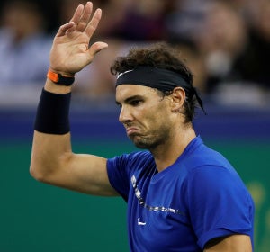 Nadal lamenta un punto en la final contra Federer en Shanghai Nadal lamenta un punto en la final contra Federer en Shanghai