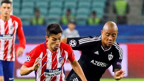 Gait&aacute;n, en el partido ante el Qarabag.