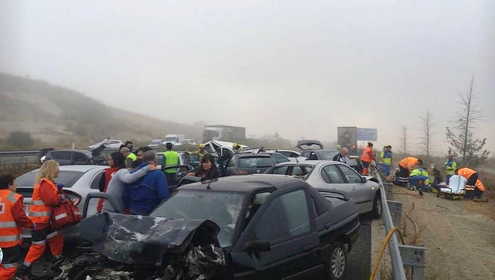 Imagen del accidente de tráfico en Cáceres