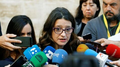  La vicepresidenta del Consell, Mónica Oltra, comparece ante los medios de comunicación