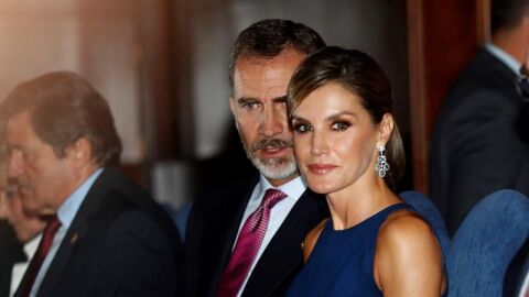 Los Reyes en el concierto previo a los Princesa de Asturias.
