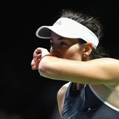 Muguruza, durante su partido contra Venus Williams Muguruza, durante su partido contra Venus Williams