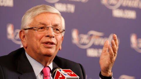 David Stern, durante una rueda de prensa