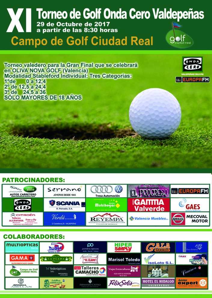XI Torneo de Golf Onda Cero Valdepeñas XI Torneo de Golf Onda Cero Valdepeñas