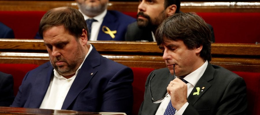 Carles Puigdemont y Oriol Junqueras Carles Puigdemont y Oriol Junqueras