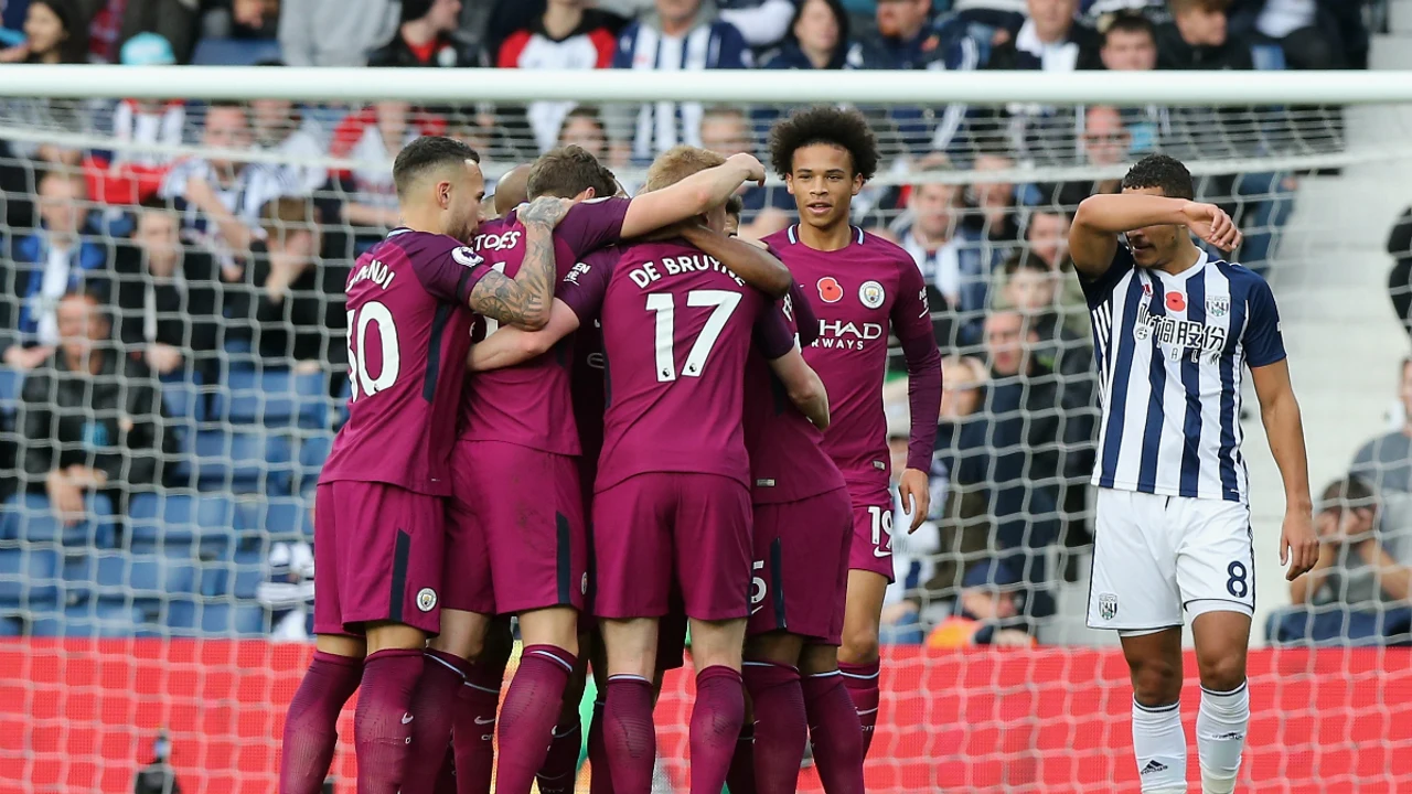 El Manchester City celebra un gol