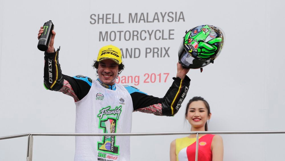 Franco Morbidelli celebra su título en Malasia