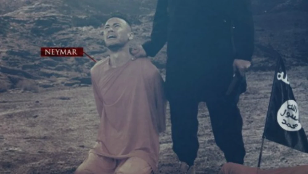 Neymar, protagonista del nuevo cartel de amenaza del ISIS al Mundial Neymar, protagonista del nuevo cartel de amenaza del ISIS al Mundial
