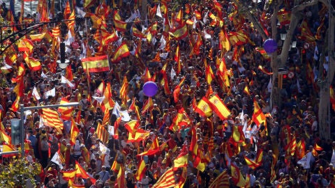 Manifestaci&oacute;n antiindependentista en Barcelona 