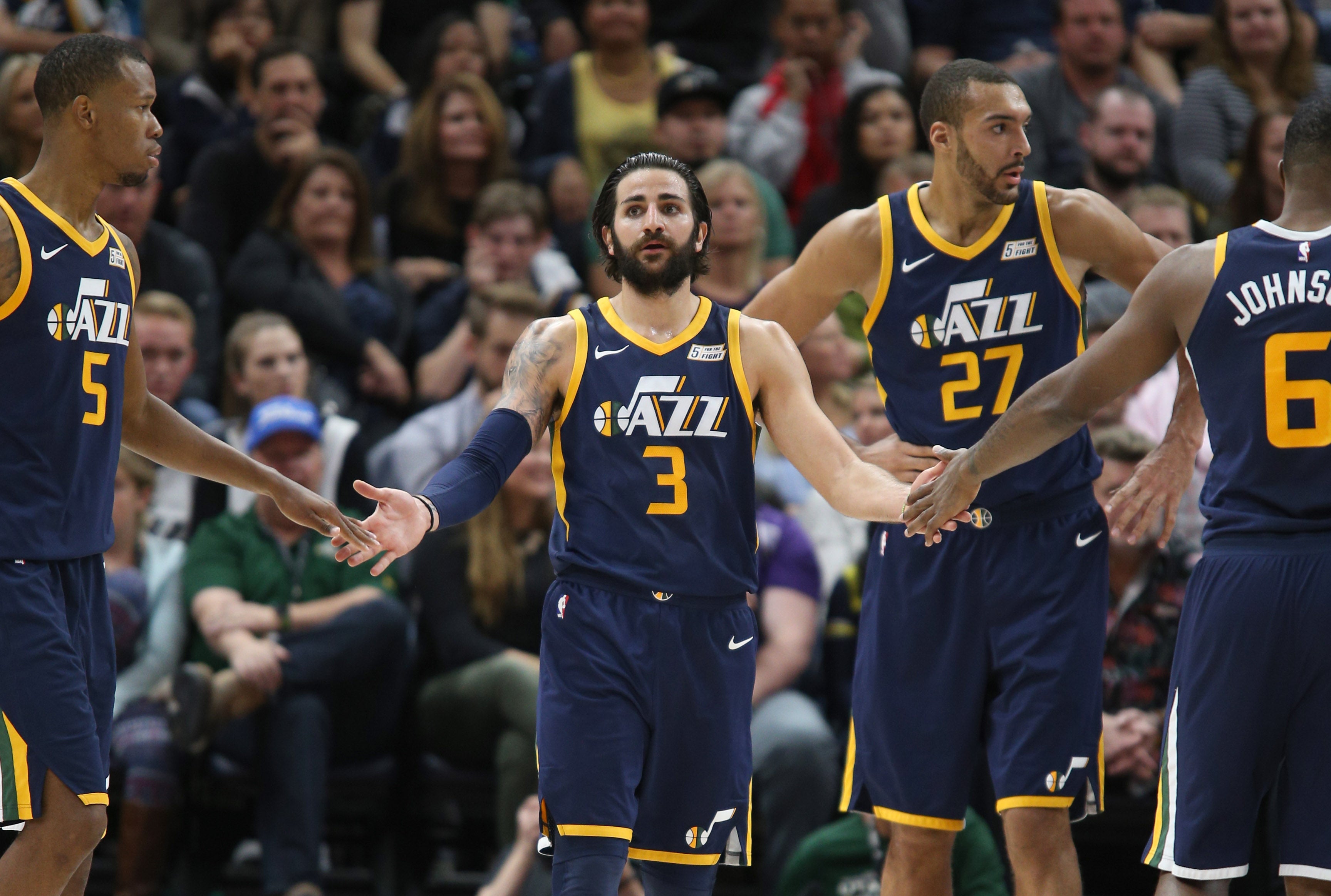 Un genial Ricky Rubio lidera el triunfo de los Jazz ante Portland Un genial Ricky Rubio lidera el triunfo de los Jazz ante Portland