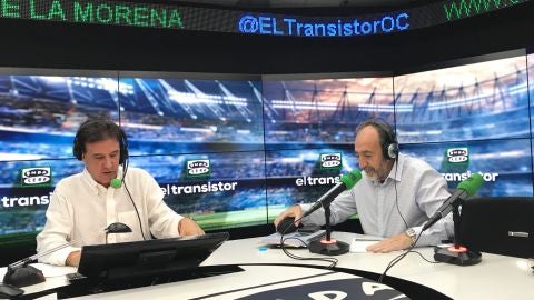 Paco D&iacute;ez, presidente de la Federaci&oacute;n madrile&ntilde;a de F&uacute;tbol, con Jos&eacute; Ram&oacute;n de la Morena