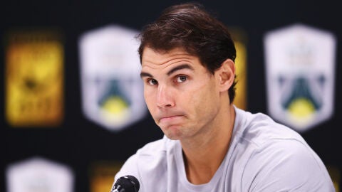 Rafa Nadal, durante la rueda de prensa